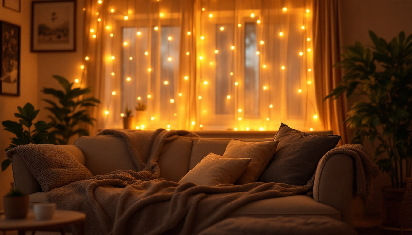 A photograph of a cozy living space illuminated by warm a19 bulbs