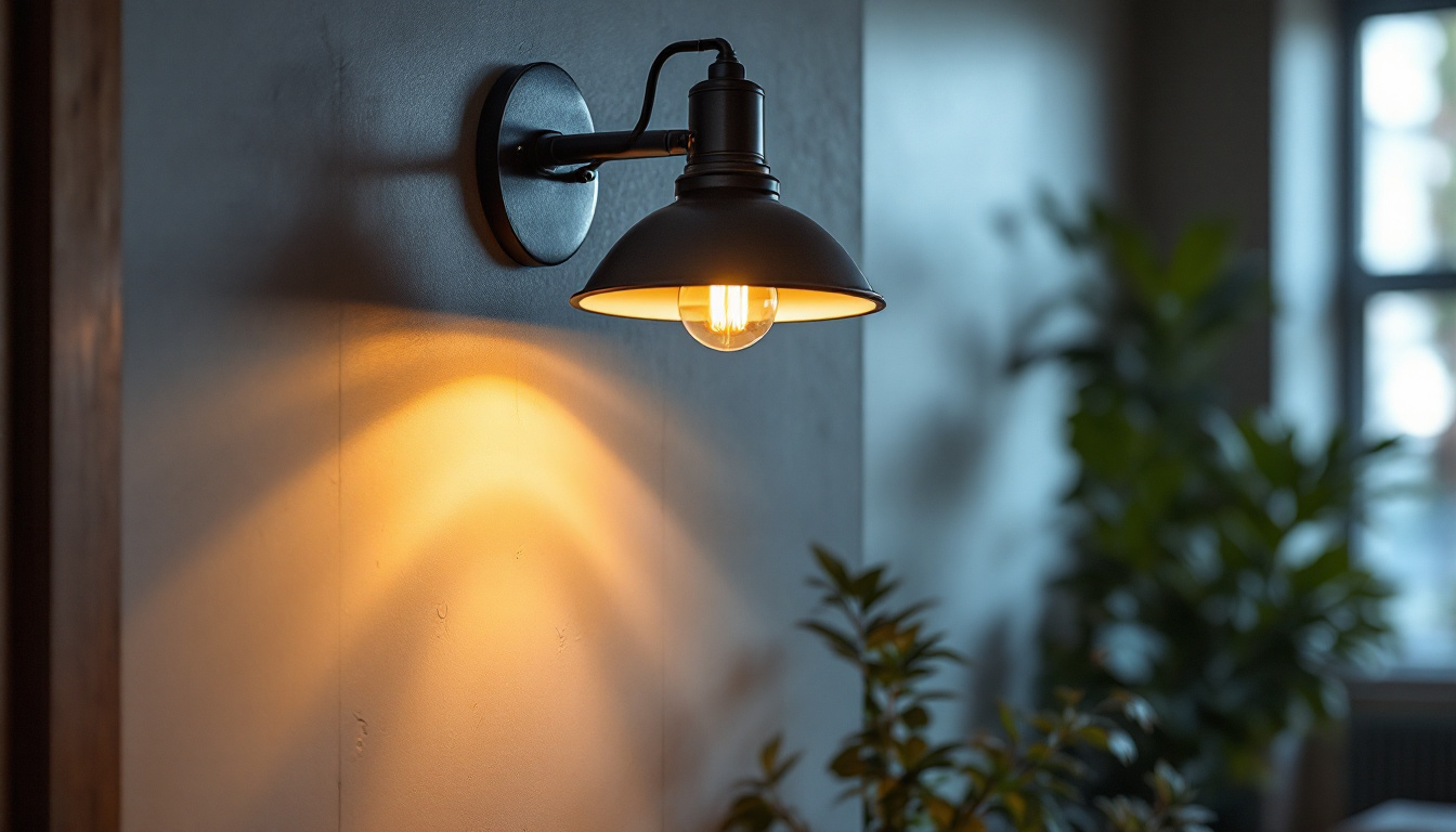 A photograph of a beautifully designed barn light installed in a contemporary setting