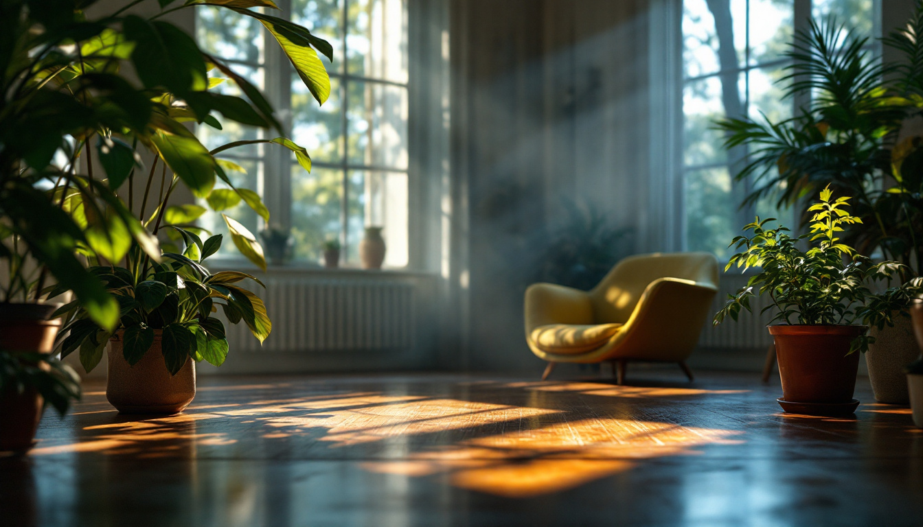 A photograph of a beautifully lit scene that showcases various lighting techniques