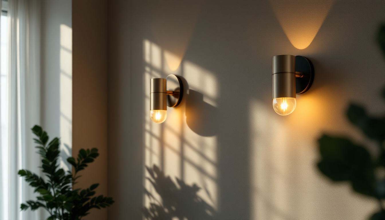 A photograph of a beautifully styled interior space featuring elegant wall sconces that illuminate the room