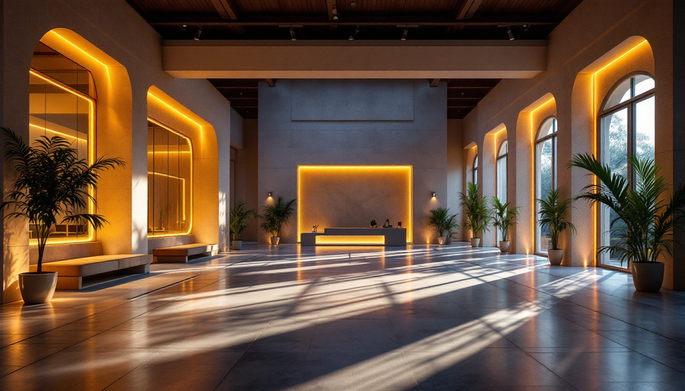 A photograph of a beautifully lit architectural space that showcases the interplay of natural and artificial lighting