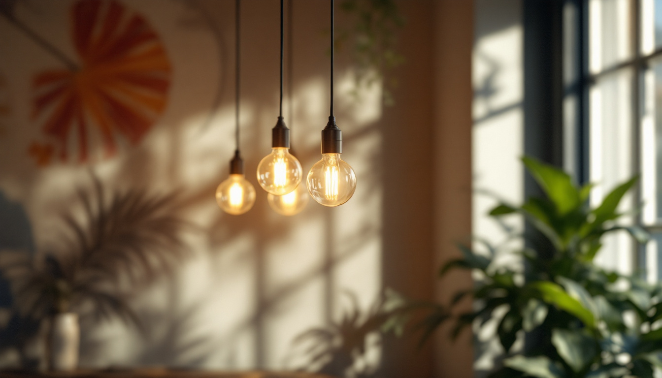 A photograph of a beautifully designed lighting fixture in a stylish interior setting