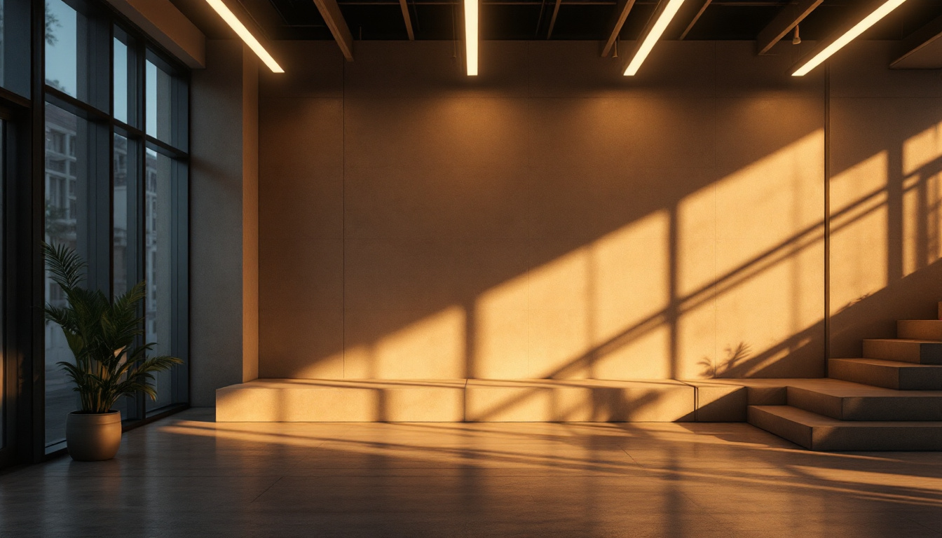 A photograph of a modern interior space illuminated by sleek linear lighting fixtures