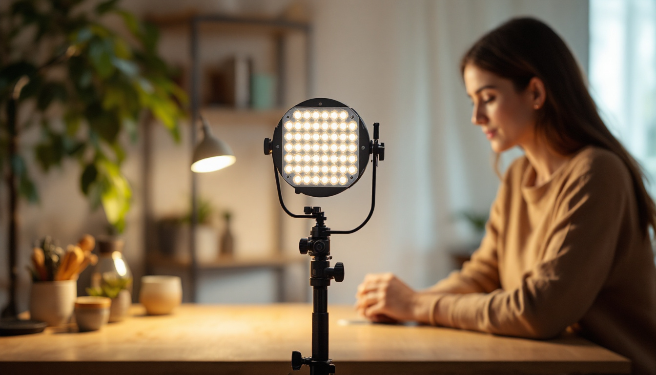A photograph of a well-lit scene featuring the k1 led mount in use
