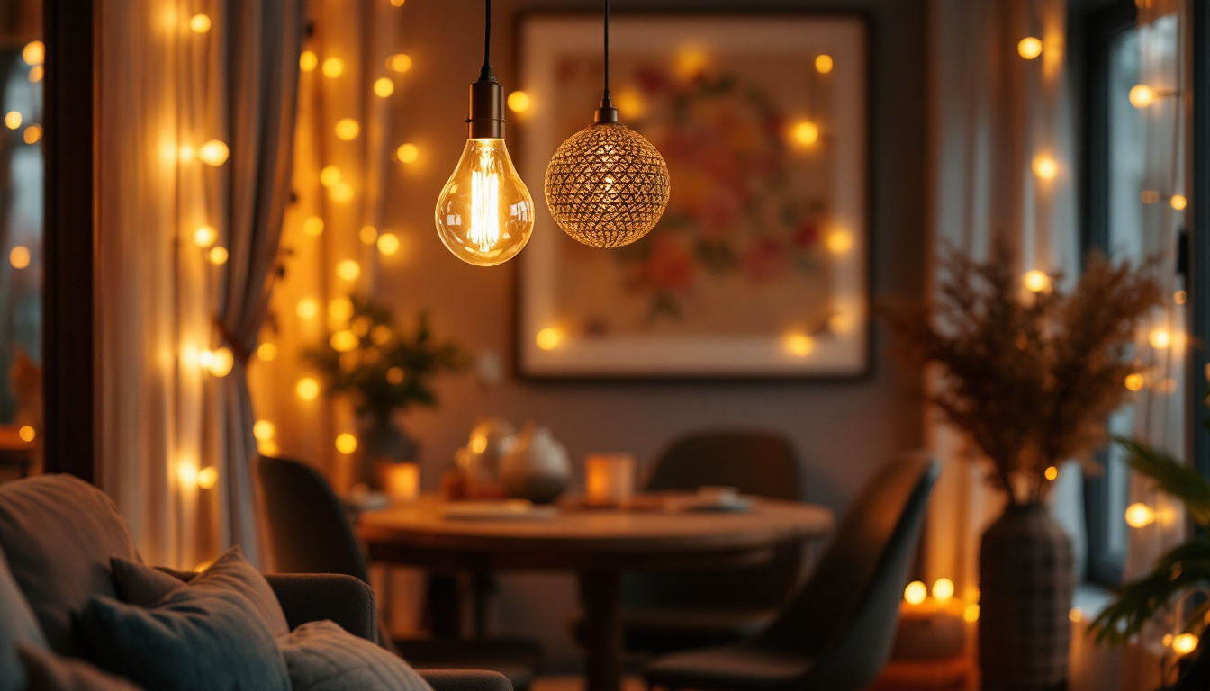 A photograph of a stylish yet affordable light fixture in a cozy home setting