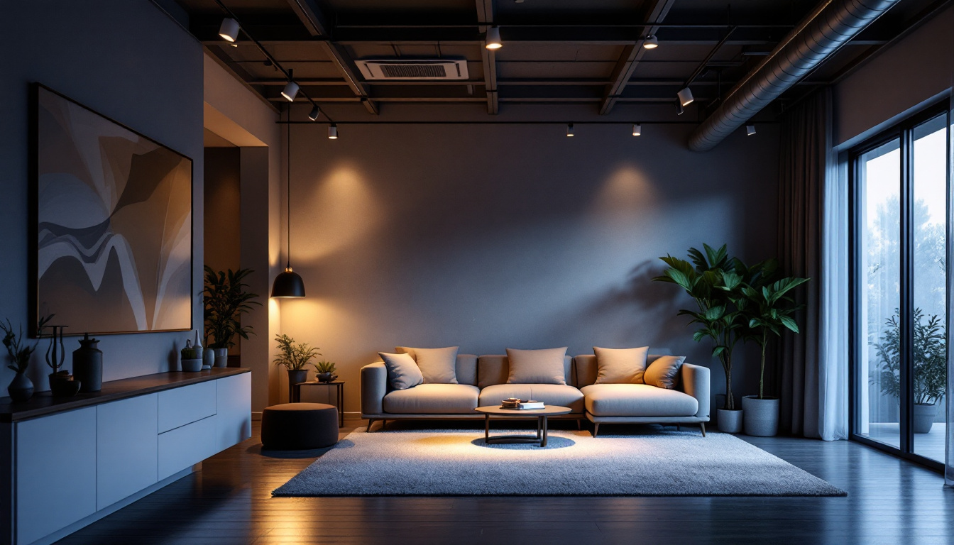 A photograph of a beautifully designed room showcasing a 6-inch recessed light fixture in action