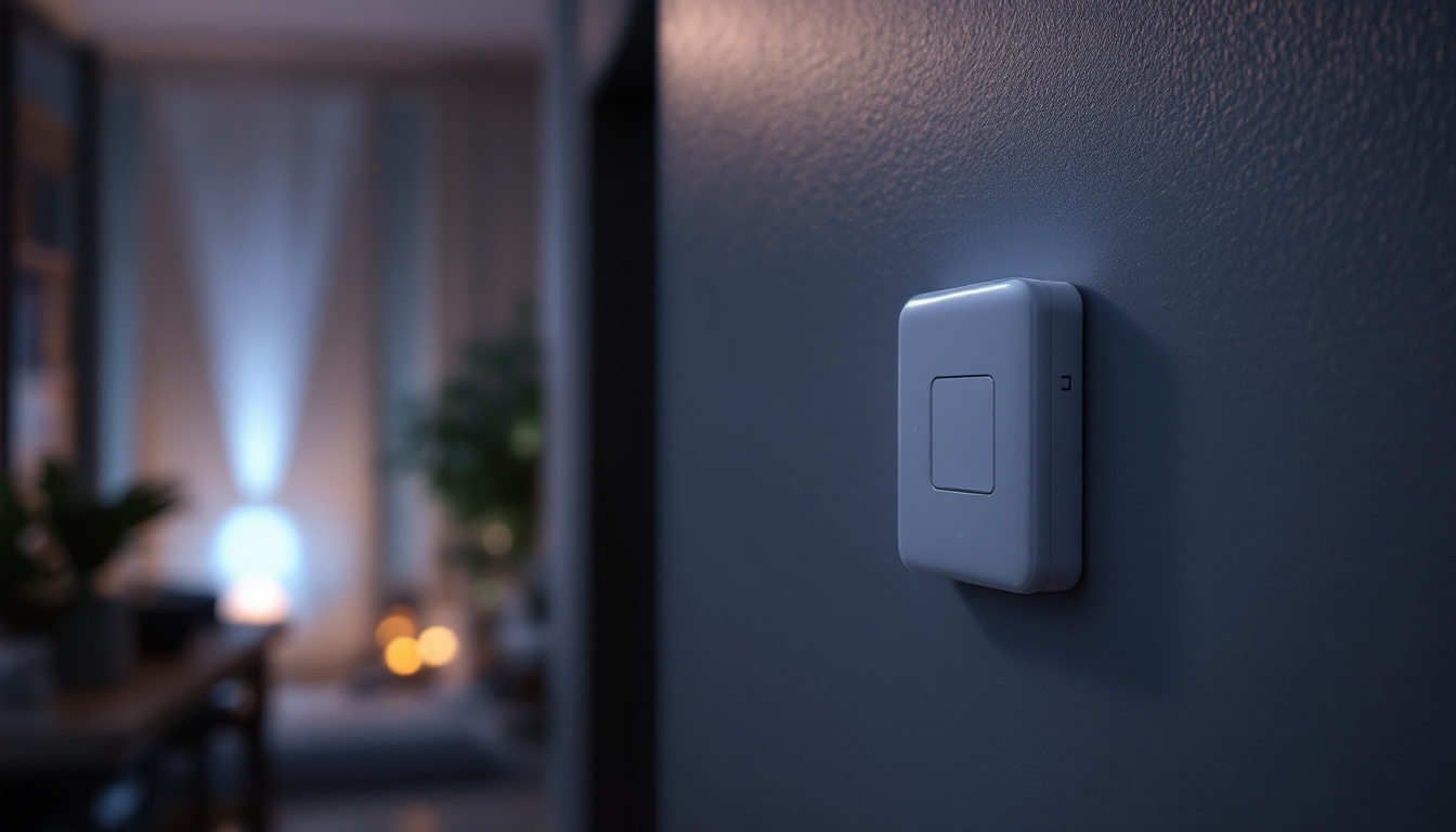 A photograph of a motion detector switch in action