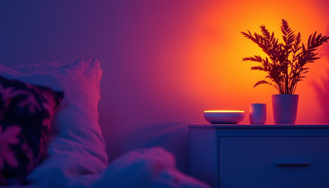 A photograph of a modern automatic led light in action