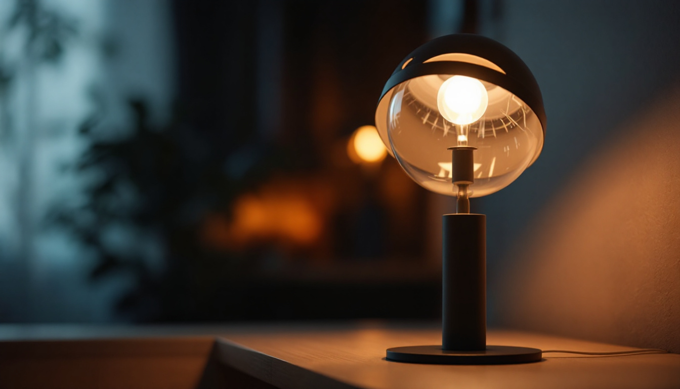 A photograph of a stylish lamp holder in a cozy
