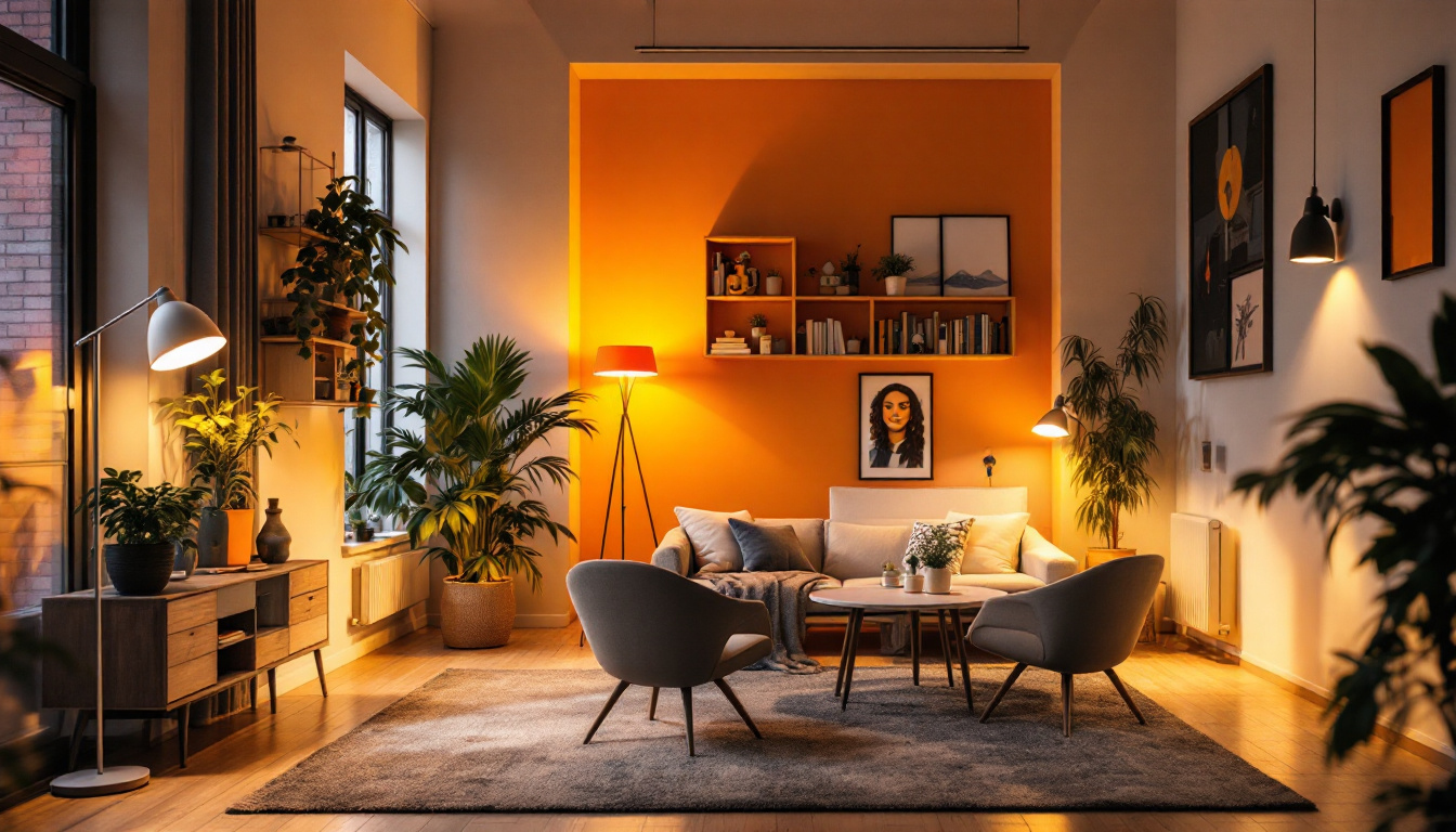 A photograph of a well-lit indoor space showcasing various osram sylvania lighting products in use