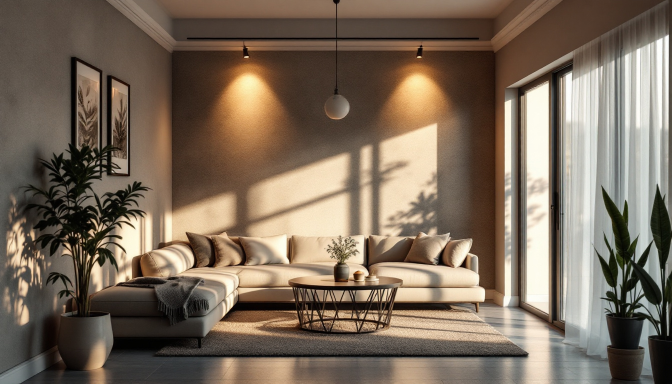 A photograph of a beautifully lit interior space that showcases a variety of lighting options