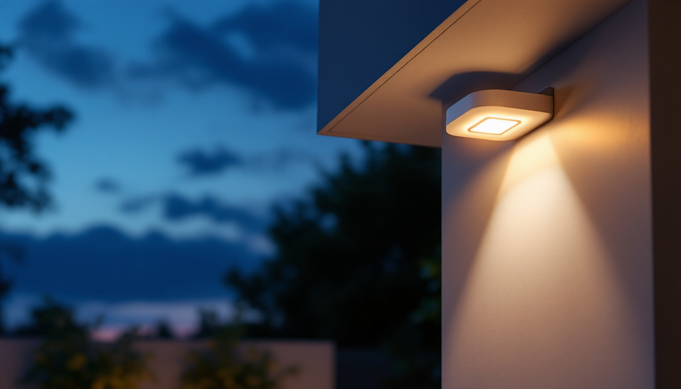 A photograph of a beautifully designed ceiling mount exterior light fixture installed in a stylish outdoor setting