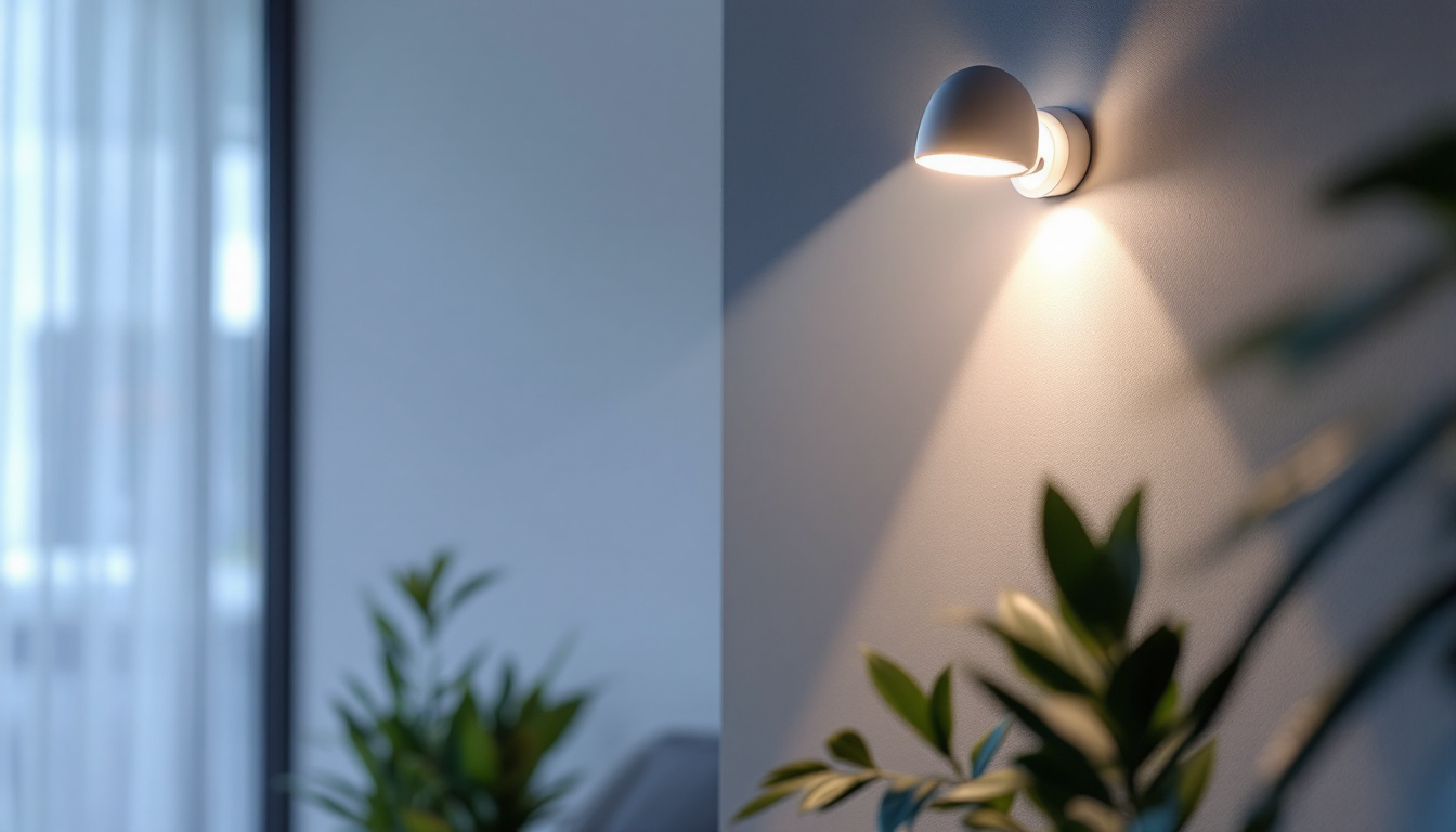 A photograph of a modern motion sensor lighting system in action