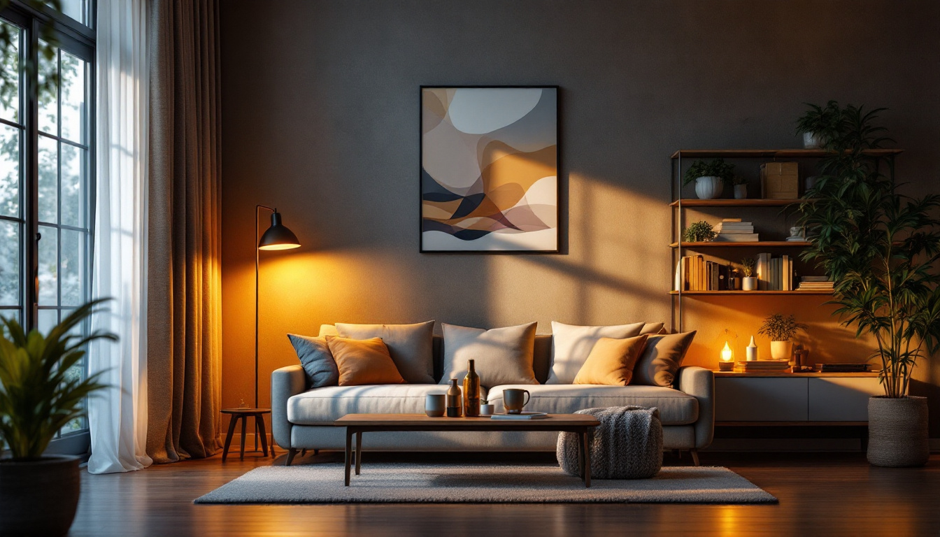 A photograph of a well-lit indoor scene showcasing the warm