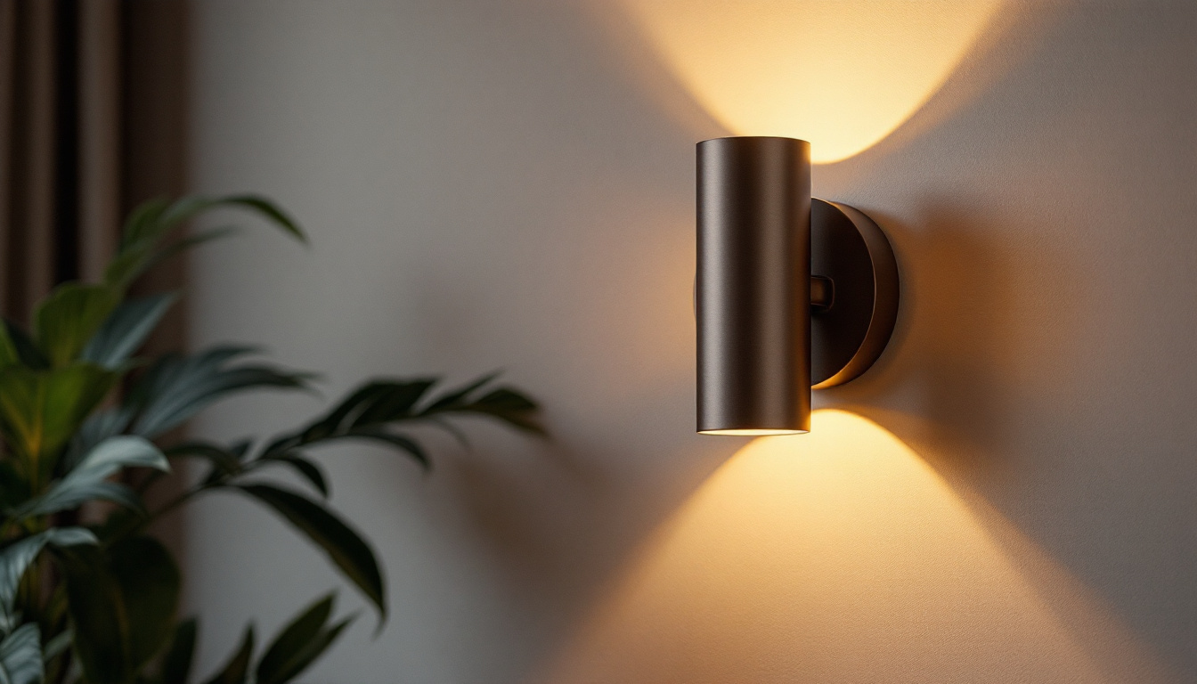 A photograph of a beautifully designed wall sconce illuminated in a cozy