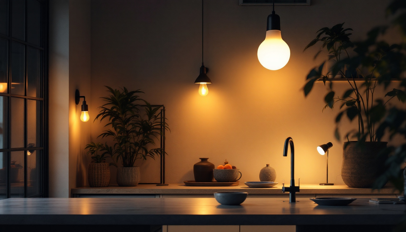 A photograph of a well-lit interior space showcasing 4-foot led light bulbs in use