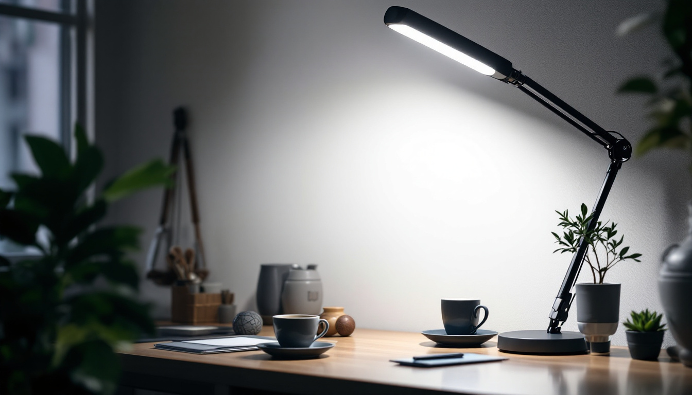 A photograph of a t5 led lamp in a well-lit setting