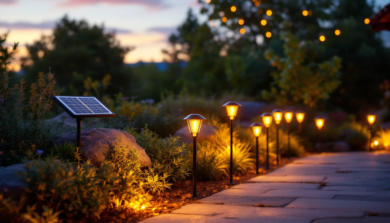 A photograph of a beautifully illuminated outdoor space at dusk