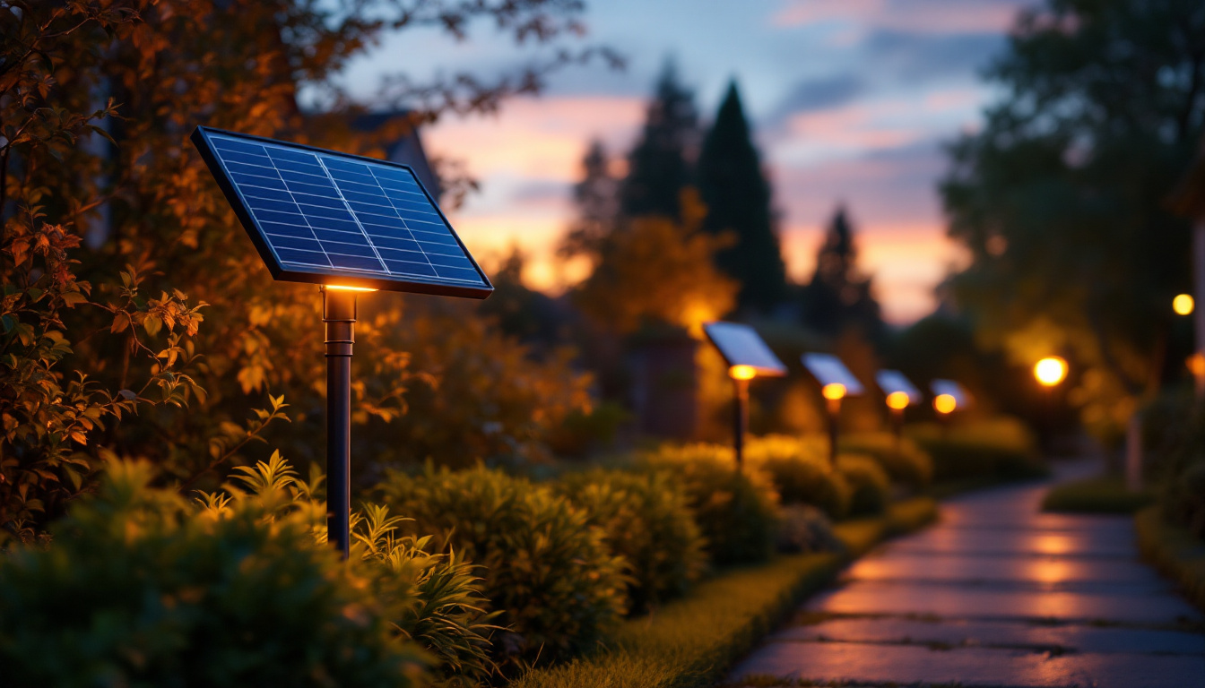A photograph of a beautifully lit outdoor scene at dusk