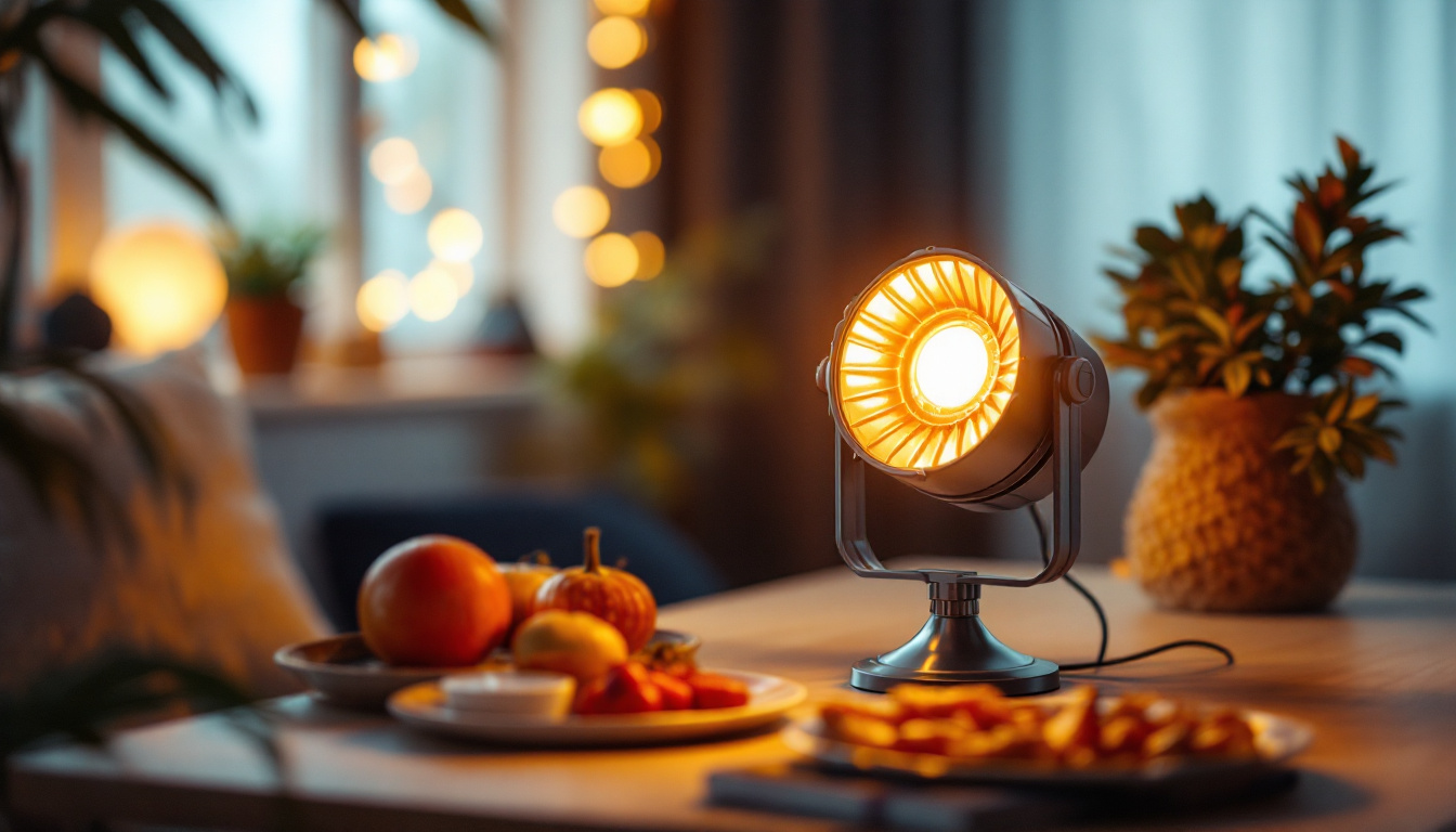 A photograph of a stylishly arranged par lamp in a cozy setting