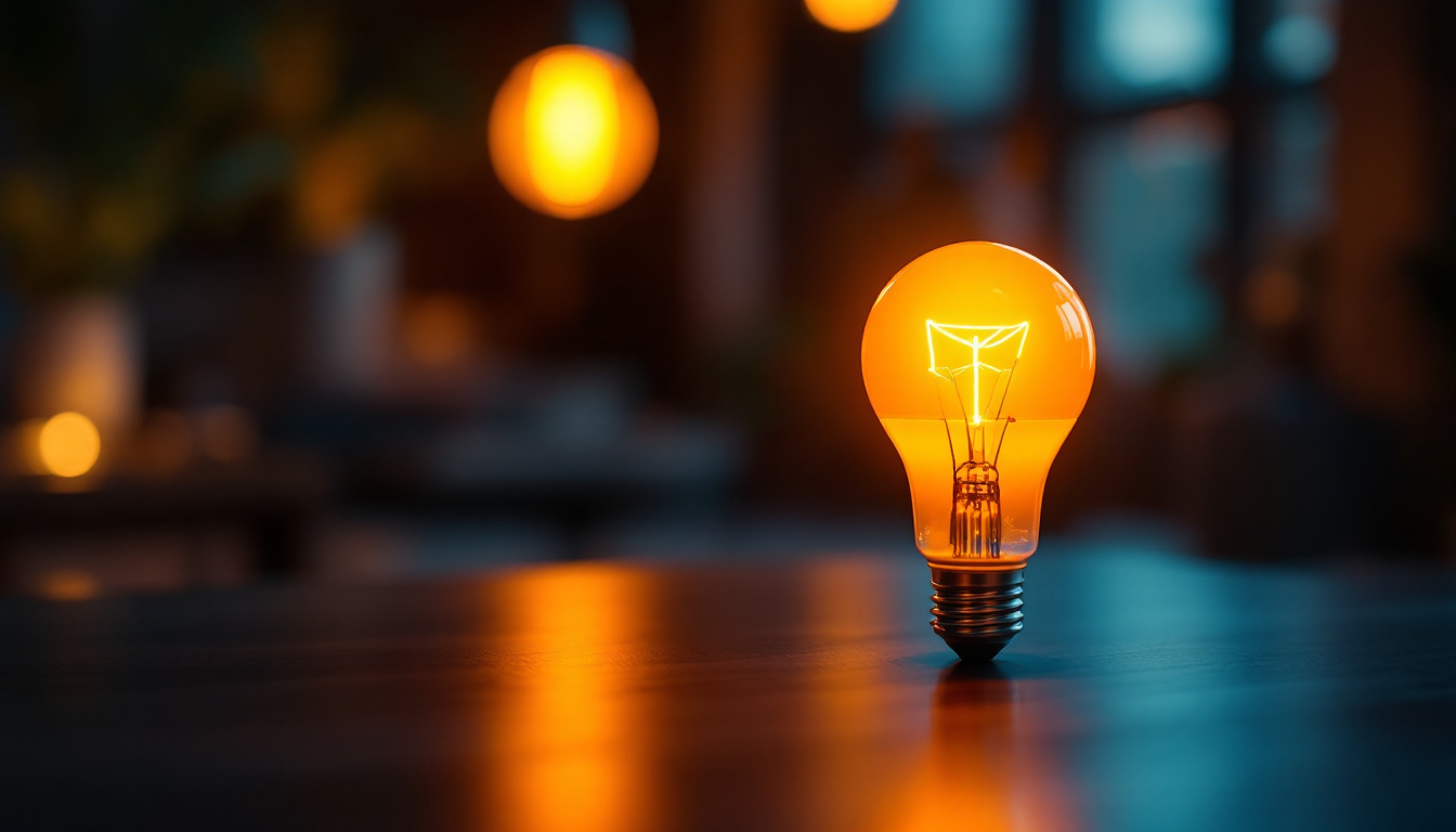 A photograph of capture a photograph of a vibrant mr16 led light bulb illuminated in a stylish setting