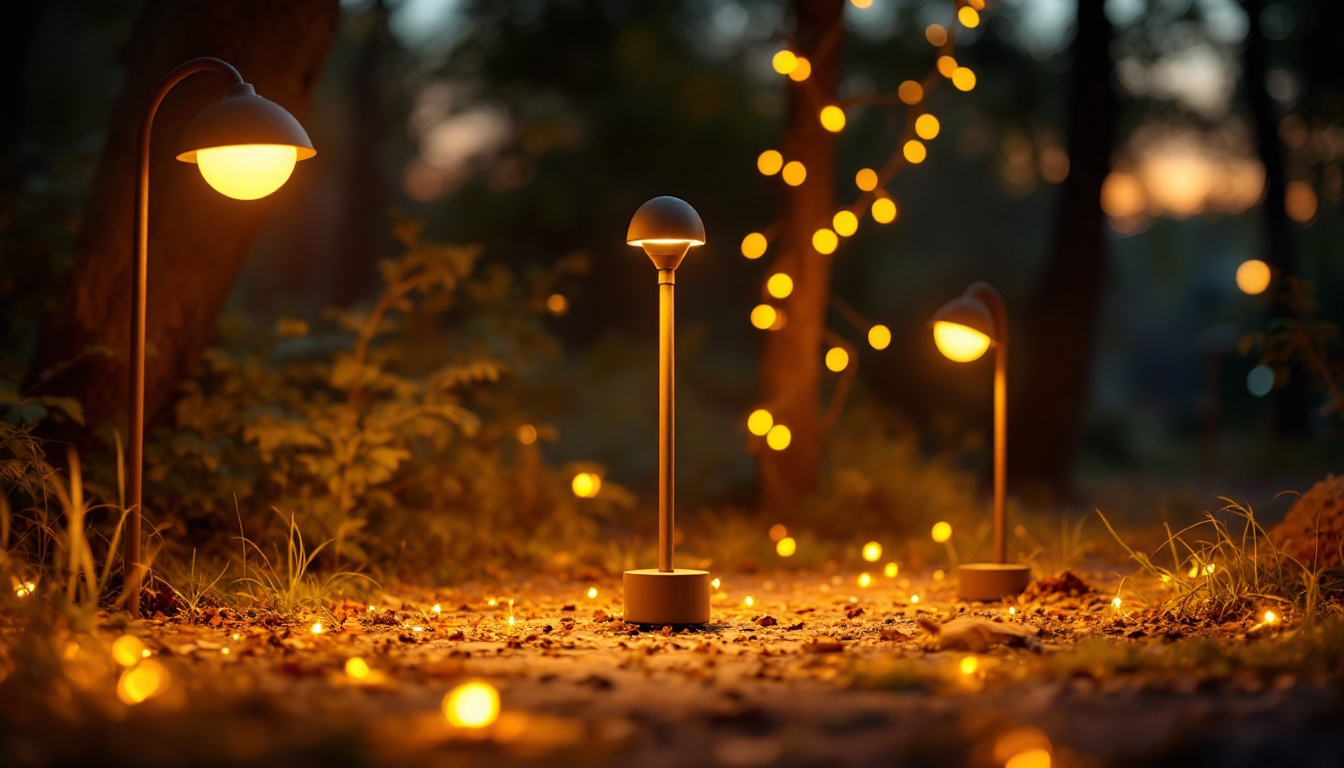 A photograph of a beautifully lit scene showcasing various types of rab lights in use