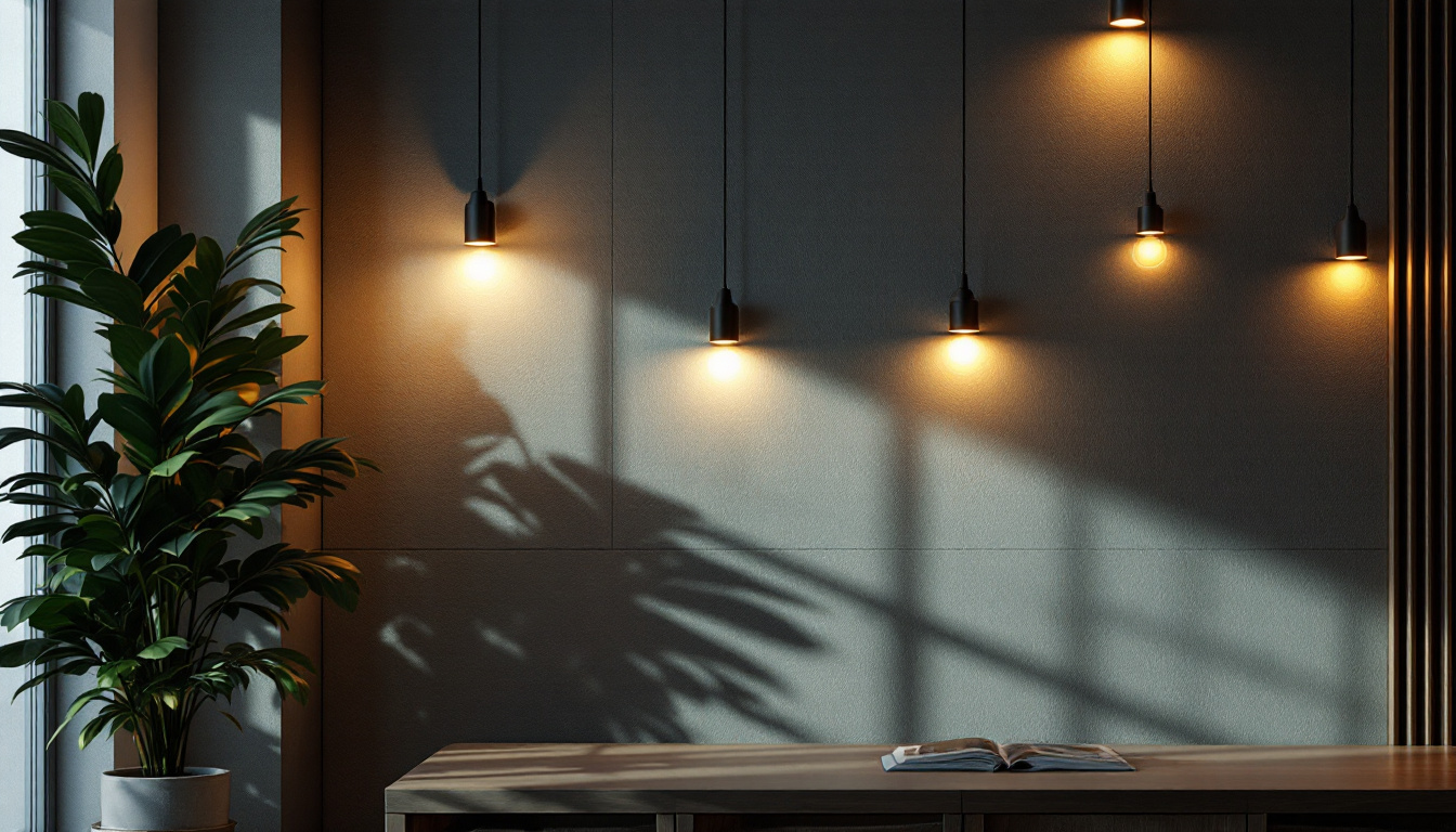 A photograph of a stylish interior wall adorned with various led lighting options