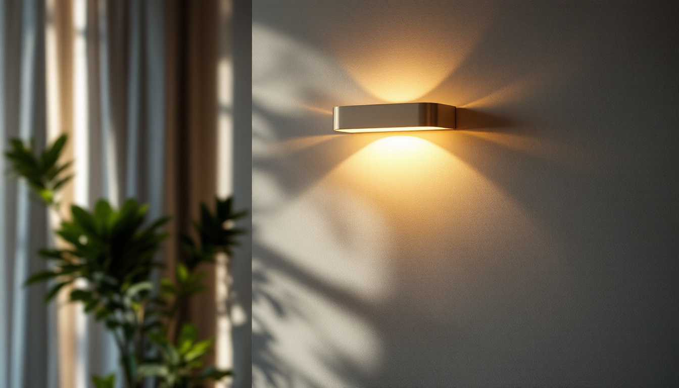 A photograph of a beautifully designed wall lighting fixture in a stylish interior setting