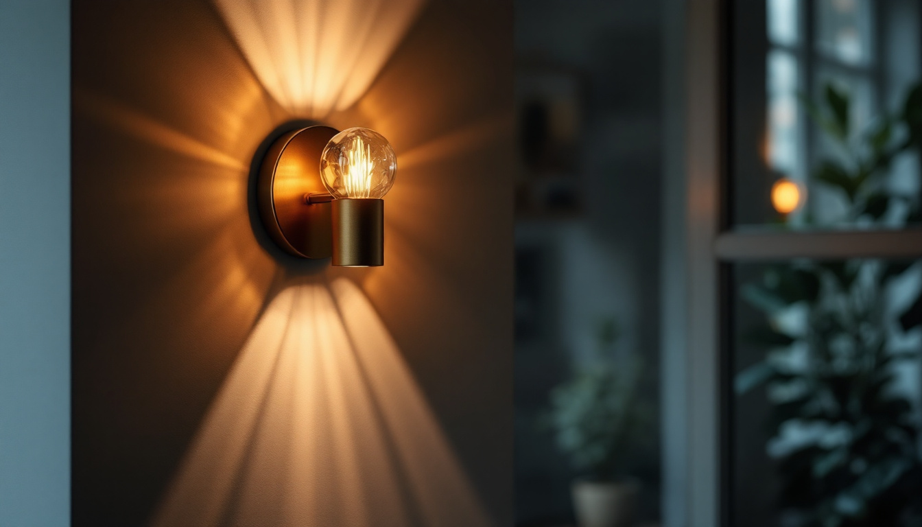 A photograph of a beautifully designed wall sconce in a cozy