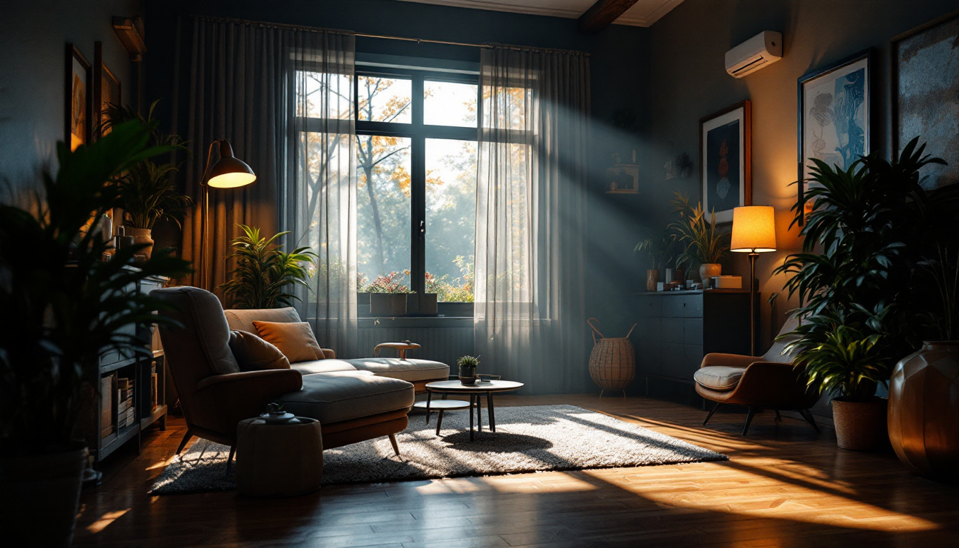 A photograph of a beautifully lit indoor space showcasing various lighting techniques