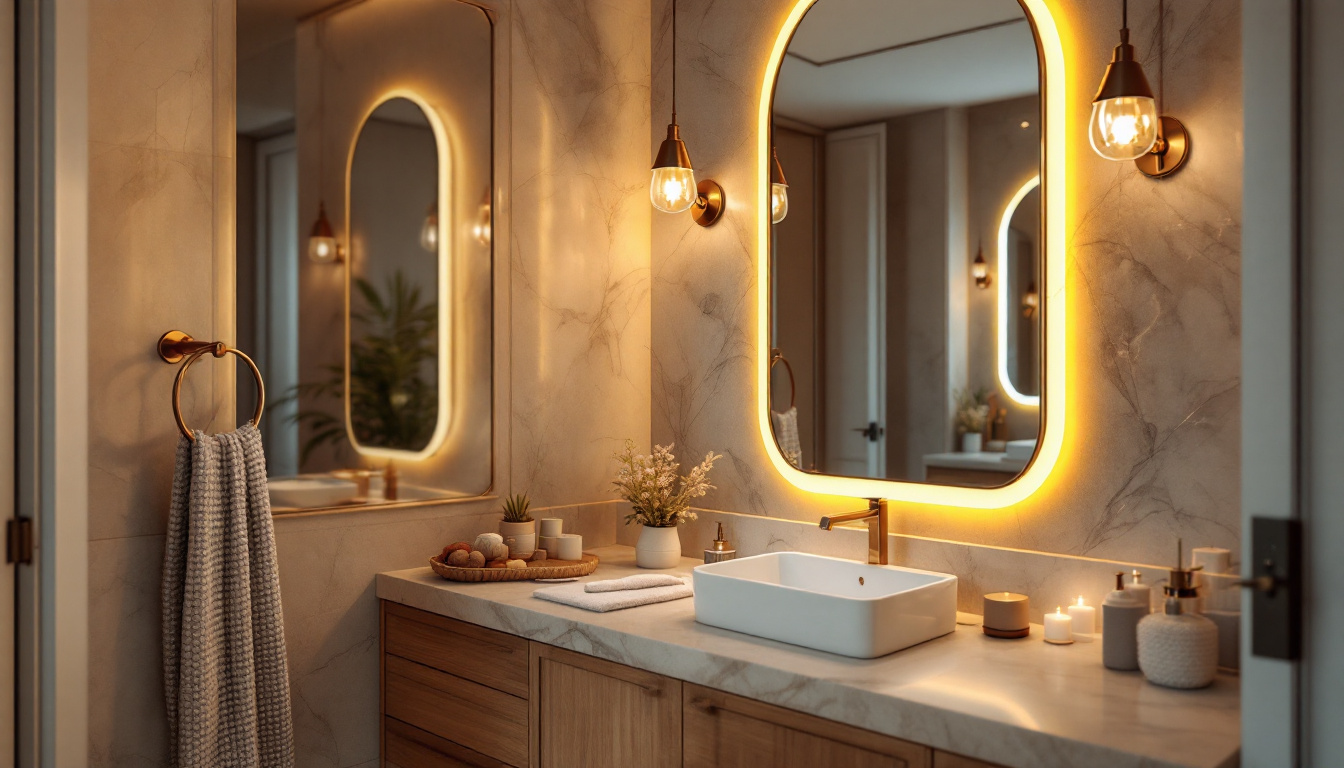A photograph of a beautifully designed bathroom vanity area