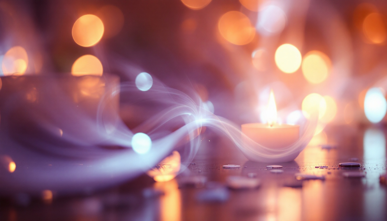 A photograph of a softly glowing light source