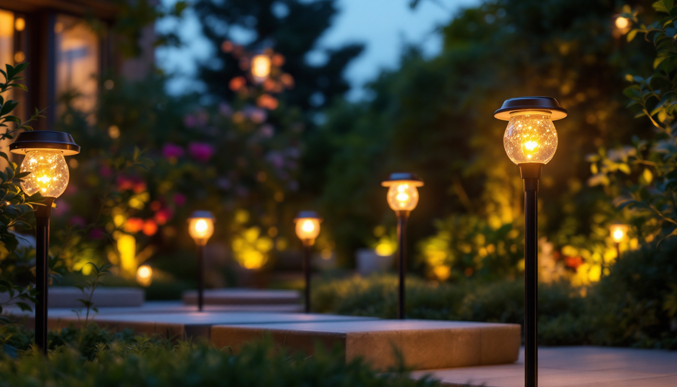 A photograph of a beautifully illuminated outdoor space at dusk