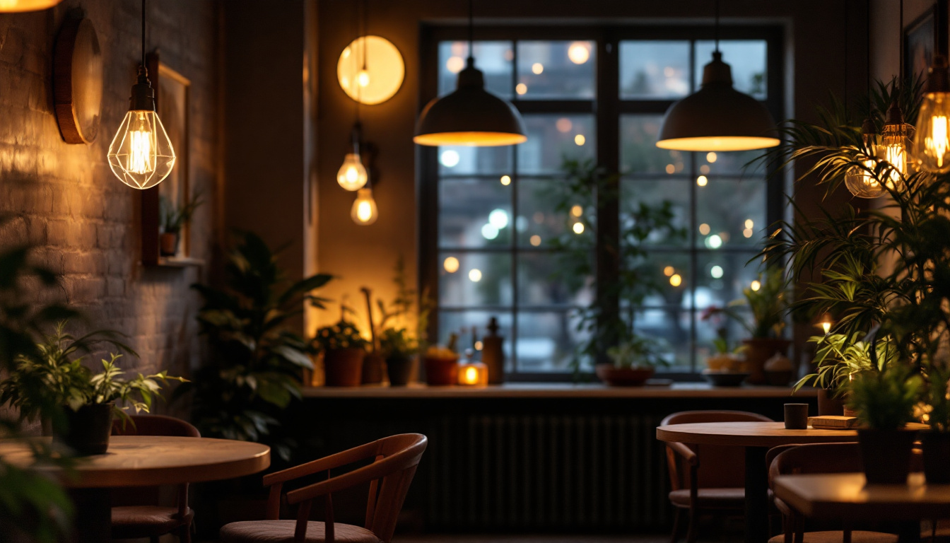 A photograph of a beautifully lit space showcasing various types of lighting fixtures—such as pendant lights