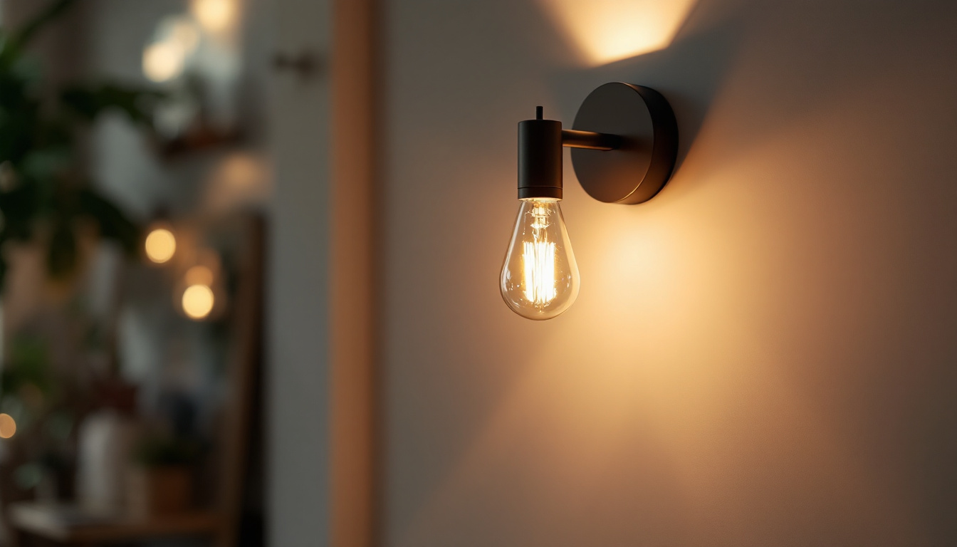 A photograph of a stylish wall mount light fixture in a well-lit