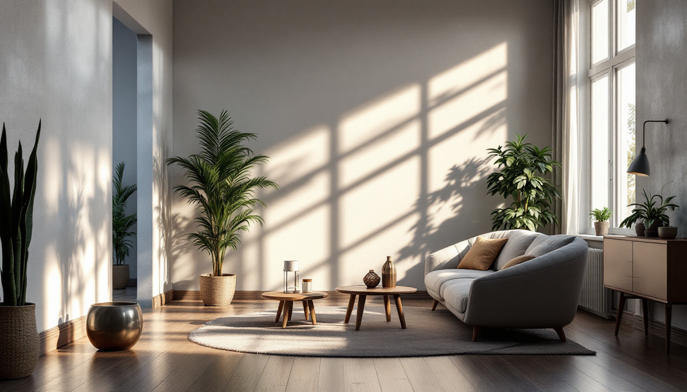 A photograph of a beautifully lit interior space that showcases the interplay of natural and artificial light