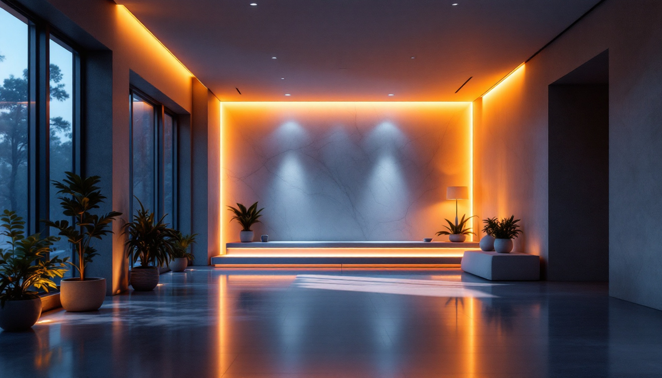 A photograph of a beautifully lit architectural space that showcases the interplay of natural and artificial lighting