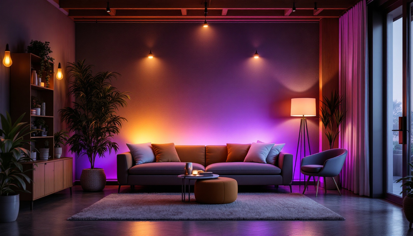 A photograph of a well-lit interior space featuring sylvania lights in various settings