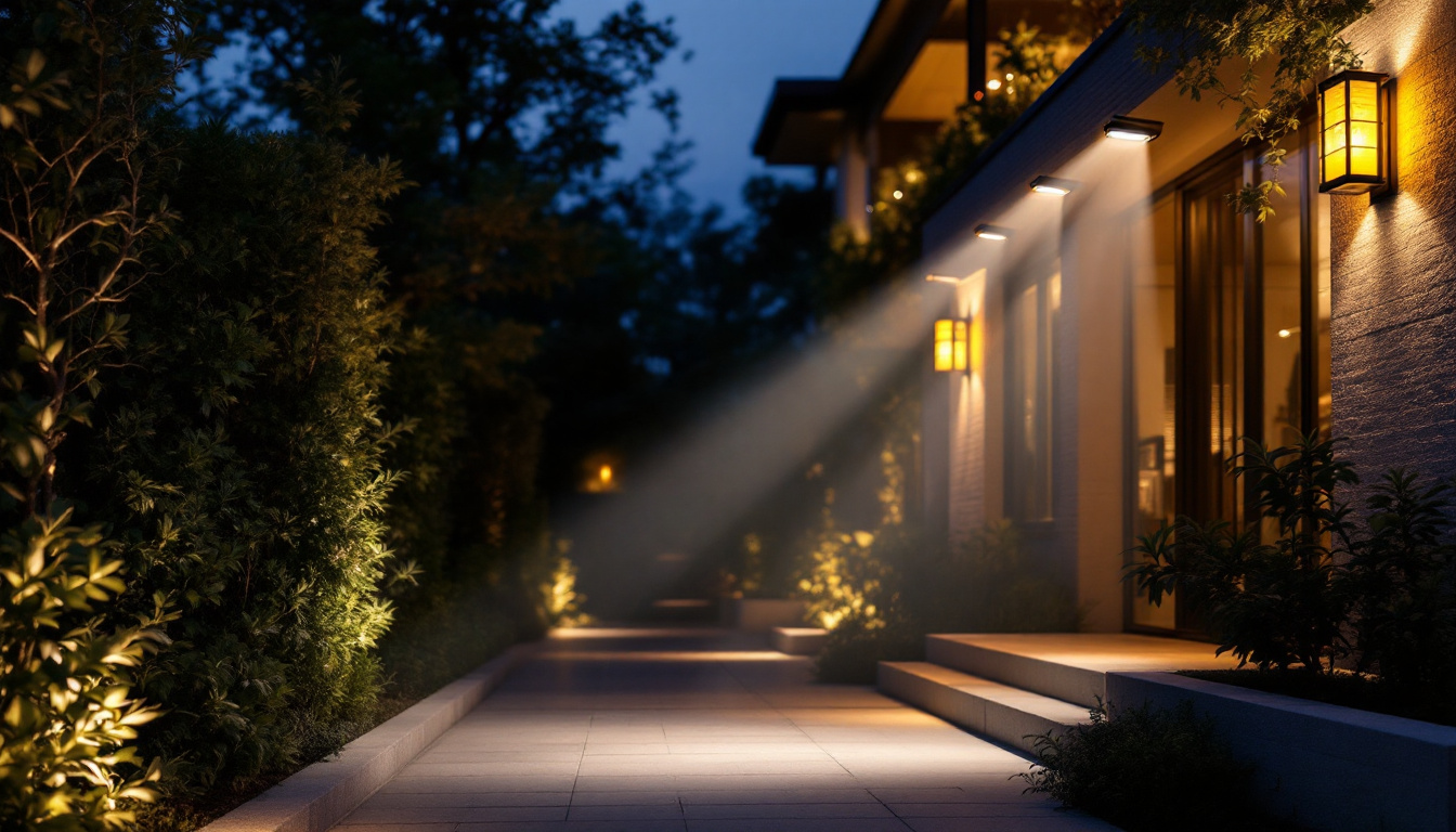 A photograph of a beautifully illuminated outdoor space at dusk