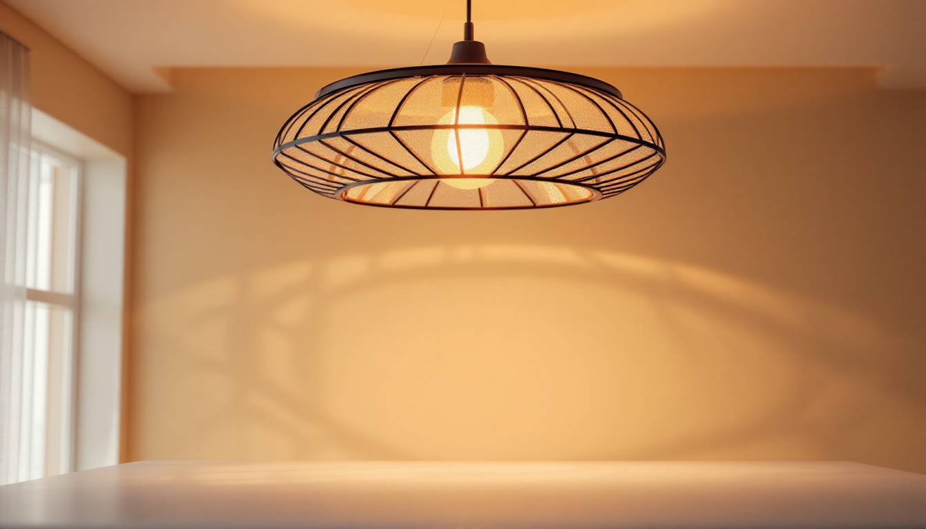 A photograph of a beautifully designed canopy light fixture in a well-lit space