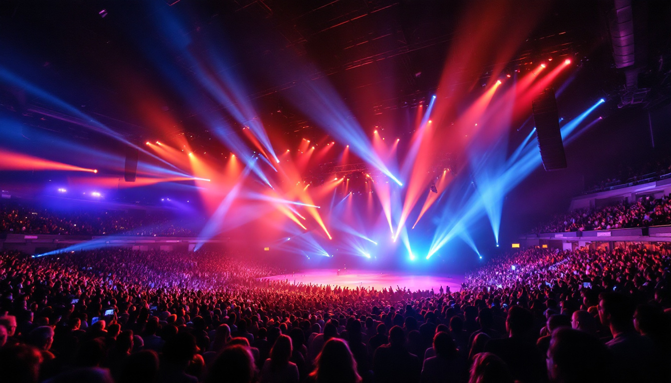 A photograph of the armacost arena during an event