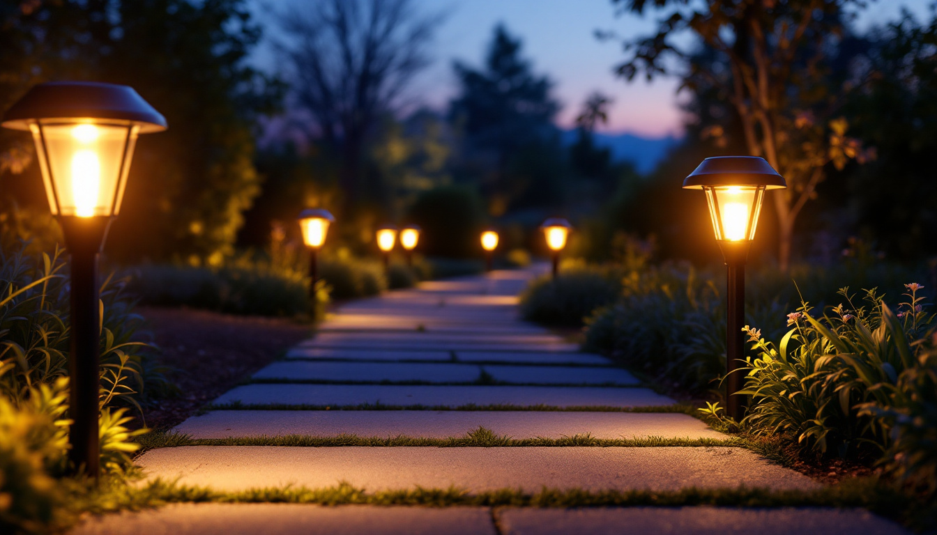 A photograph of a serene outdoor setting at dusk