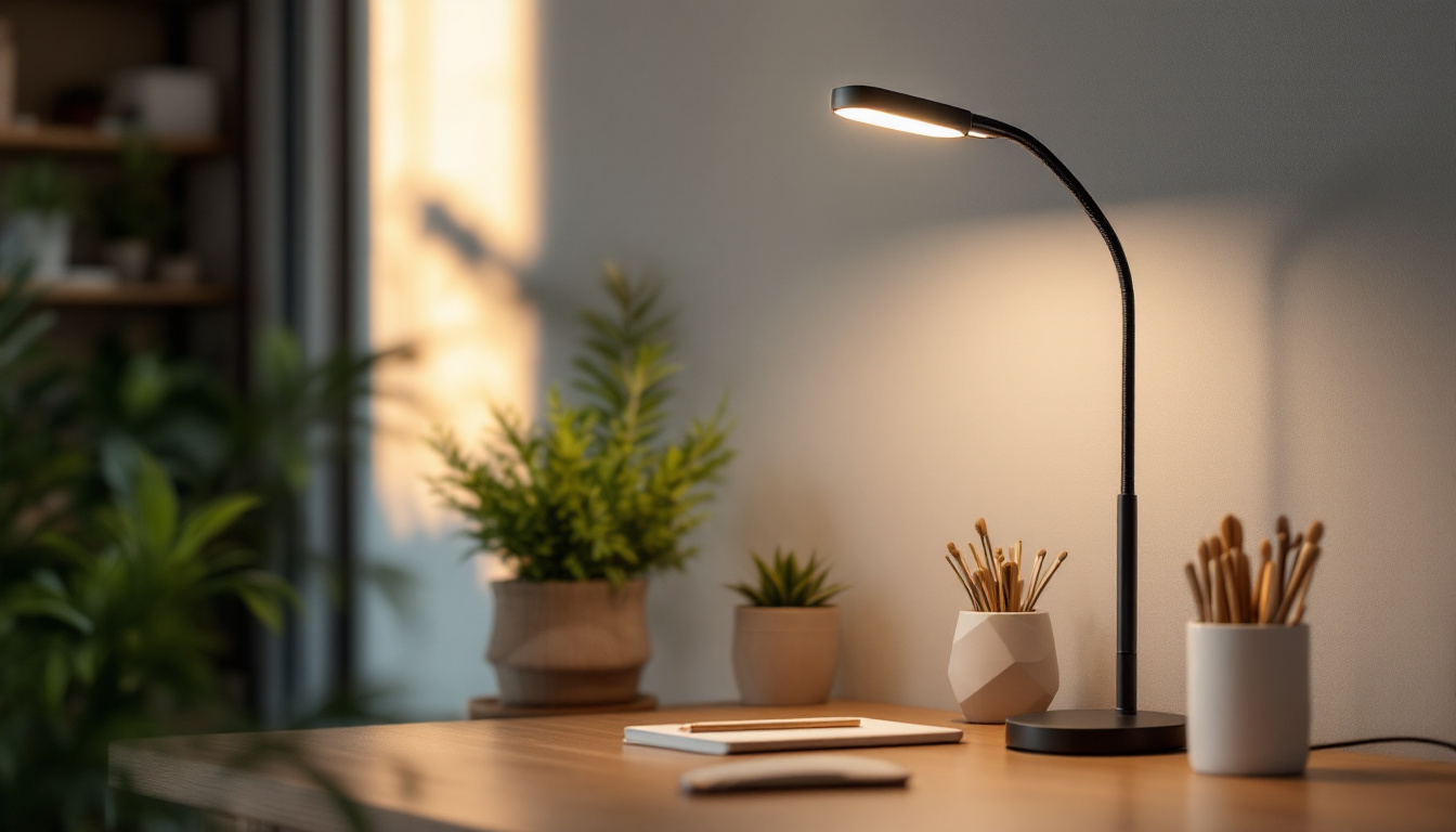 A photograph of a gooseneck wireless operated light in a stylish