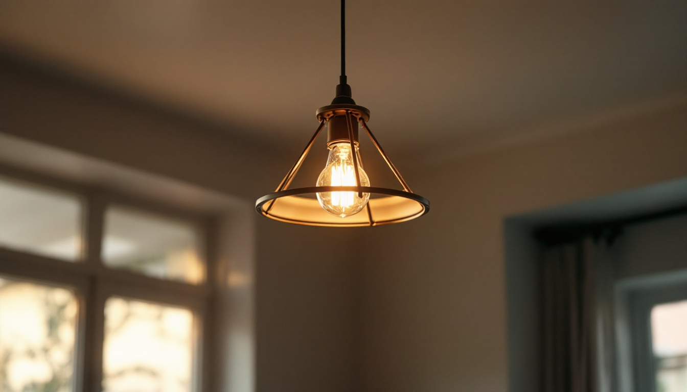 A photograph of a beautifully designed ceiling light fixture in a well-lit room