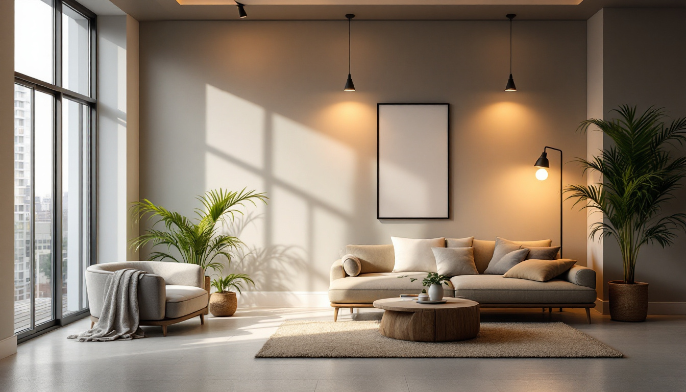 A photograph of a well-lit interior space showcasing various osram sylvania lighting products