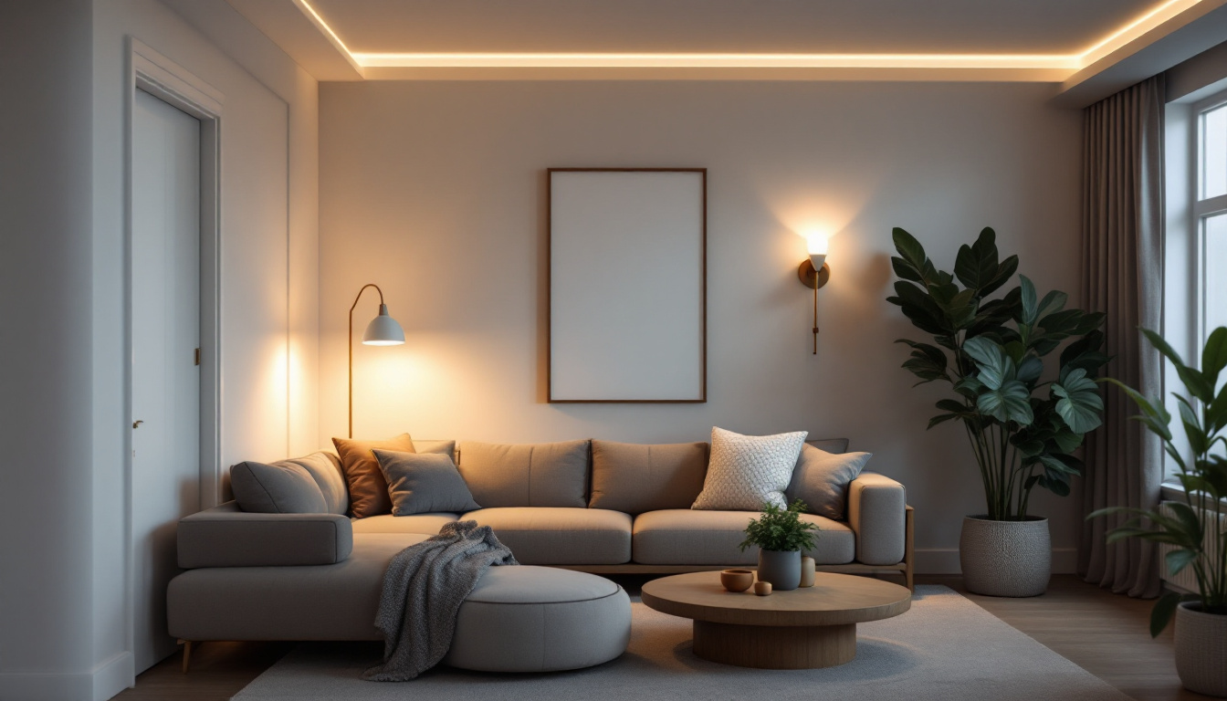 A photograph of a beautifully remodeled room featuring stylish can lights that highlight the space's design