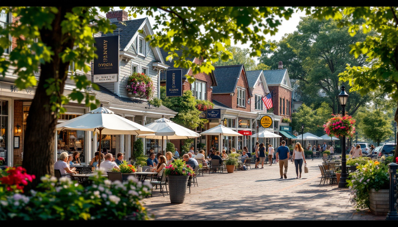A photograph of capture a photograph of sylvania's vibrant downtown area