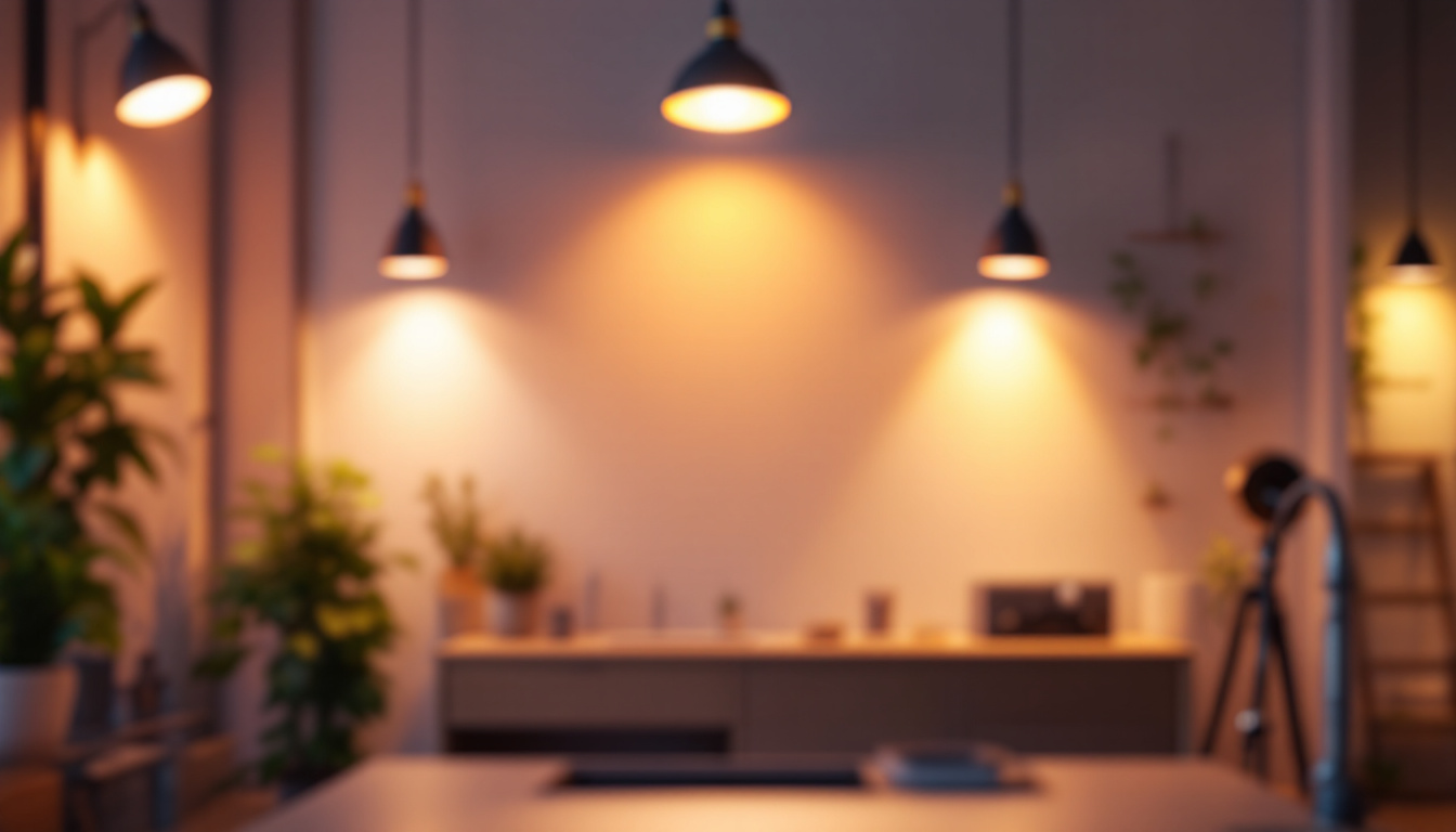 A photograph of a well-lit interior space showcasing various mr16 led lights in use