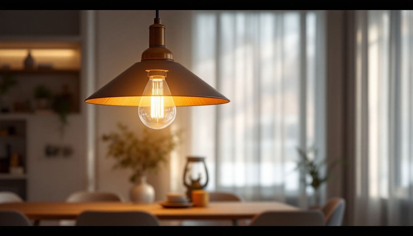 A photograph of a stylish large pendant light hanging in a beautifully designed room