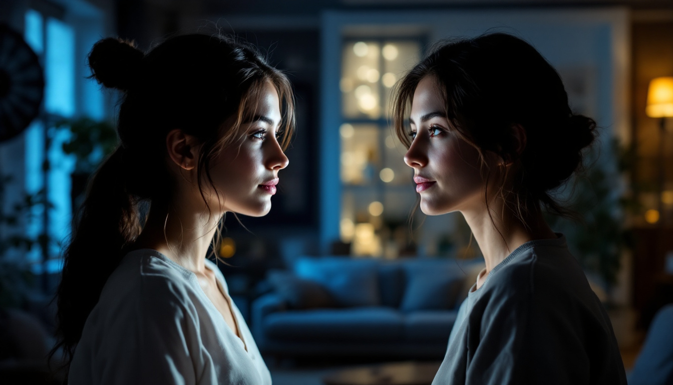 A photograph of a side-by-side comparison of a led diffuser panel and a regular lighting setup in a well-lit environment